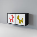 CHILDHOOD MEMORY Aparador de 2 Portas em Acabamento Preto