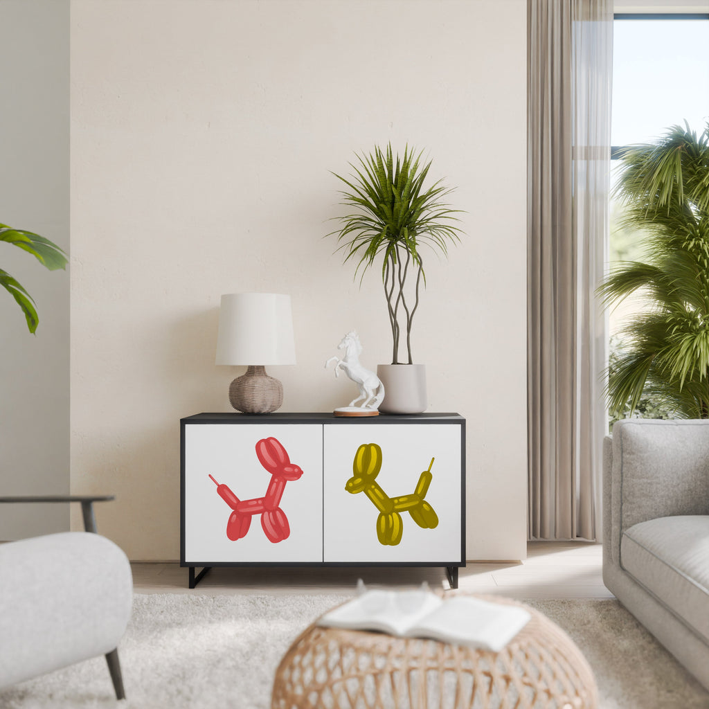 CHILDHOOD MEMORY Aparador de 2 Portas em Acabamento Preto