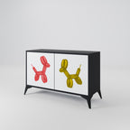 CHILDHOOD MEMORY Aparador de 2 Portas em Acabamento Preto