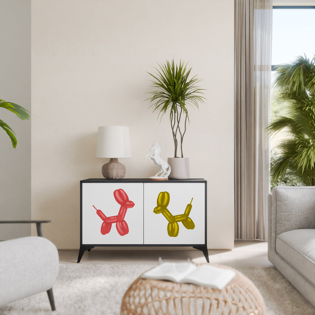 CHILDHOOD MEMORY Aparador de 2 Portas em Acabamento Preto