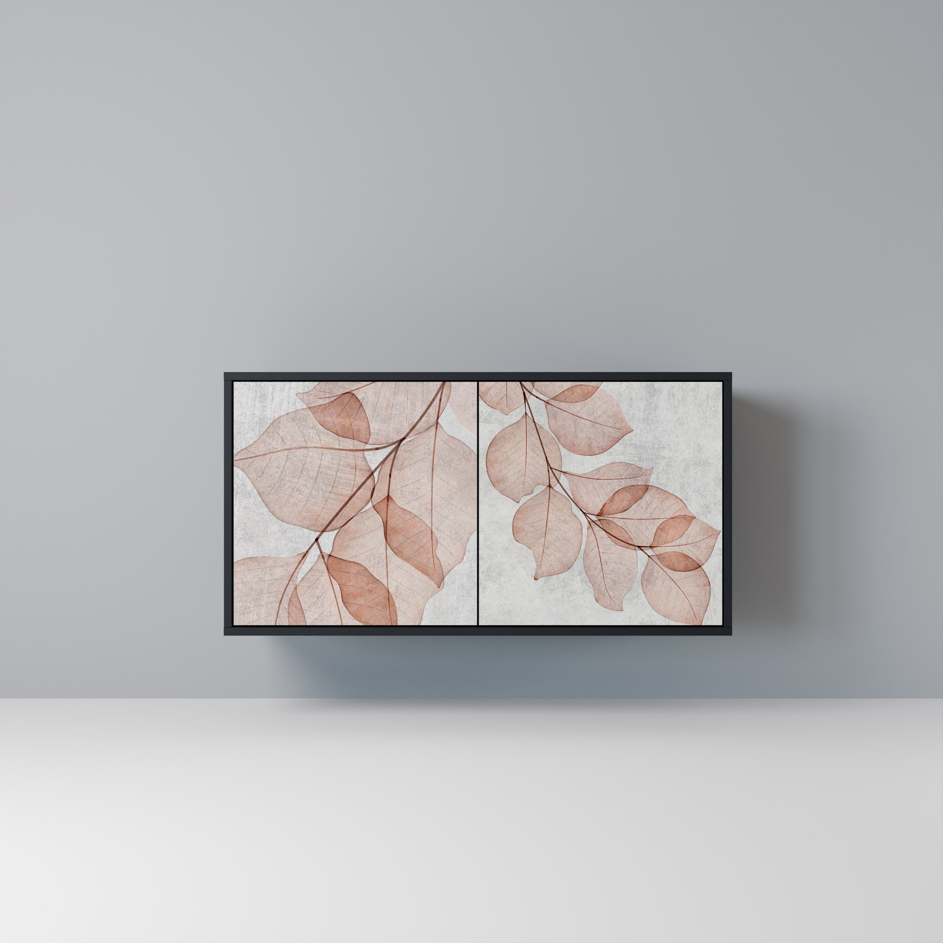 AUTUMN FRAGILITY Aparador de 2 Portas em Acabamento Preto