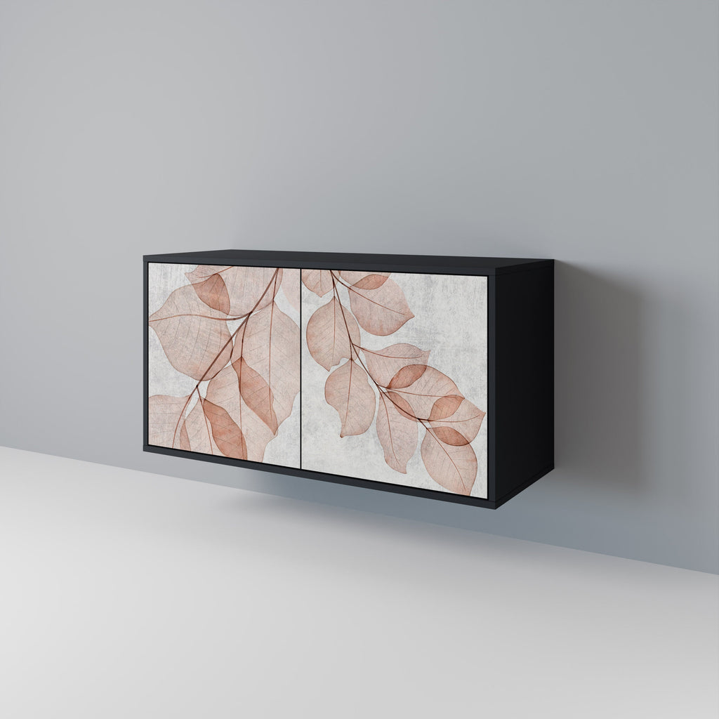 AUTUMN FRAGILITY Aparador de 2 Portas em Acabamento Preto