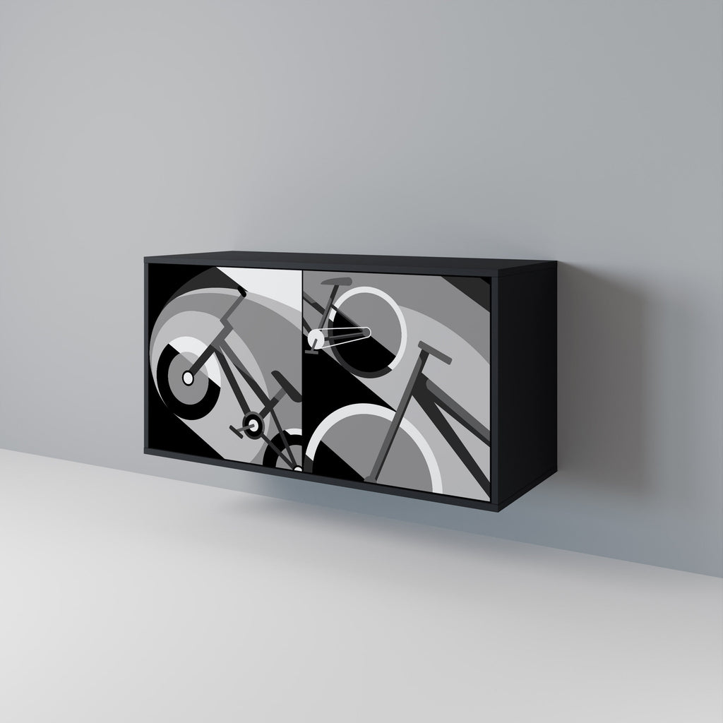 BIKE ENERGY 2-Door Sideboard in Black Finish