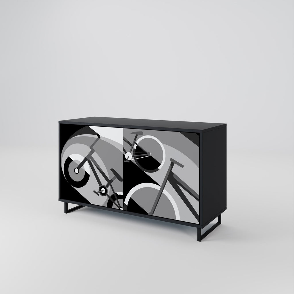 BIKE ENERGY 2-Door Sideboard in Black Finish