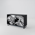 BIKE ENERGY 2-Door Sideboard in Black Finish
