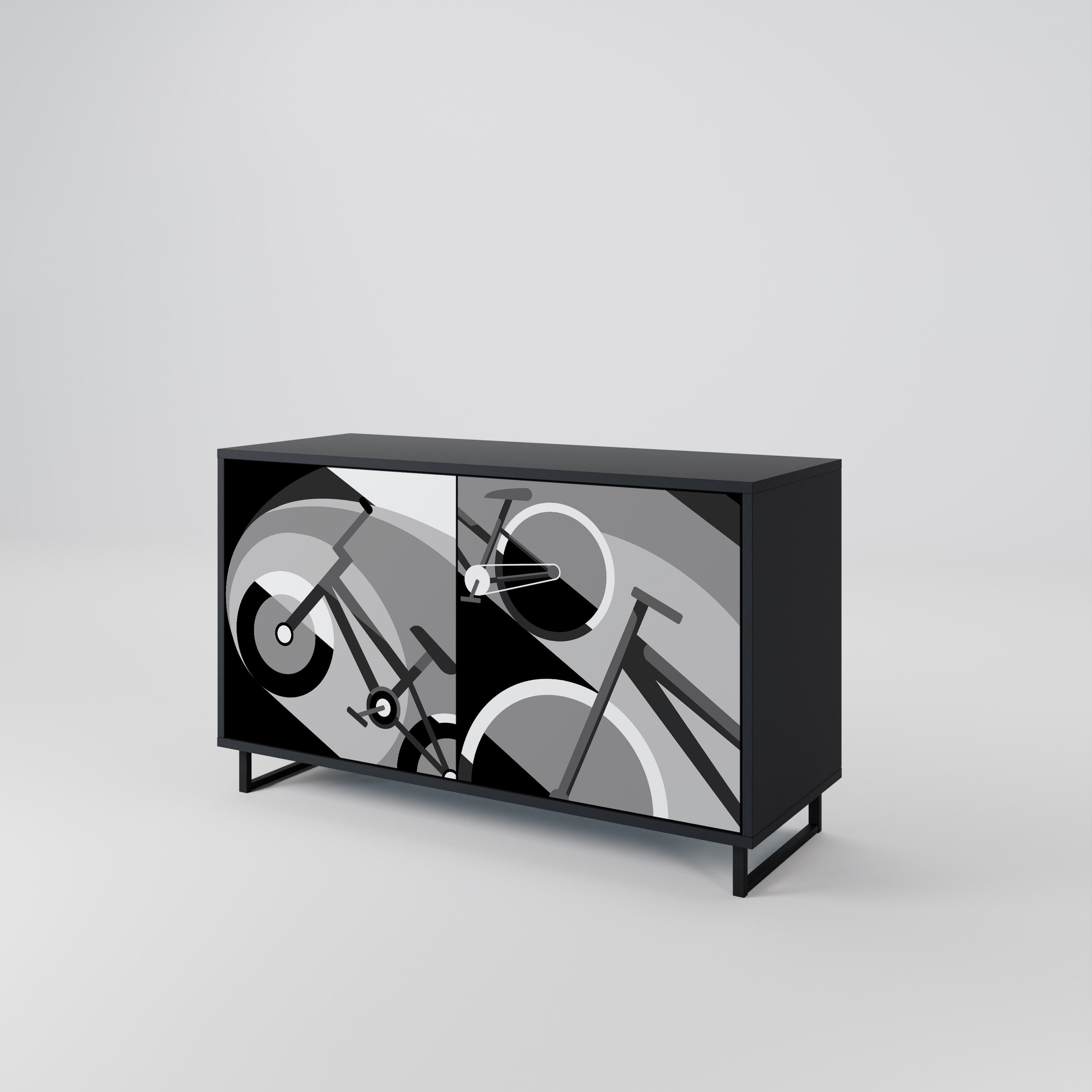 BIKE ENERGY 2-Door Sideboard in Black Finish