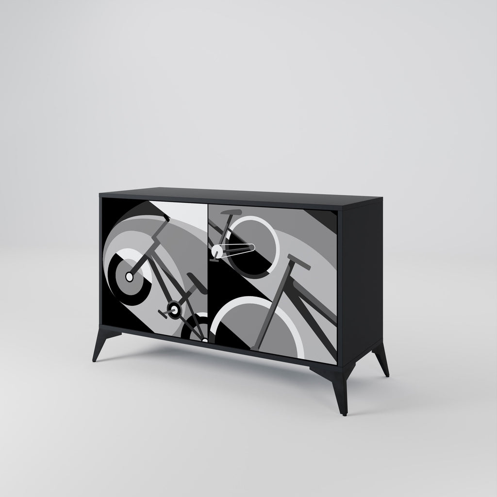 BIKE ENERGY 2-Door Sideboard in Black Finish