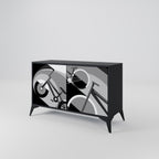 BIKE ENERGY 2-Door Sideboard in Black Finish