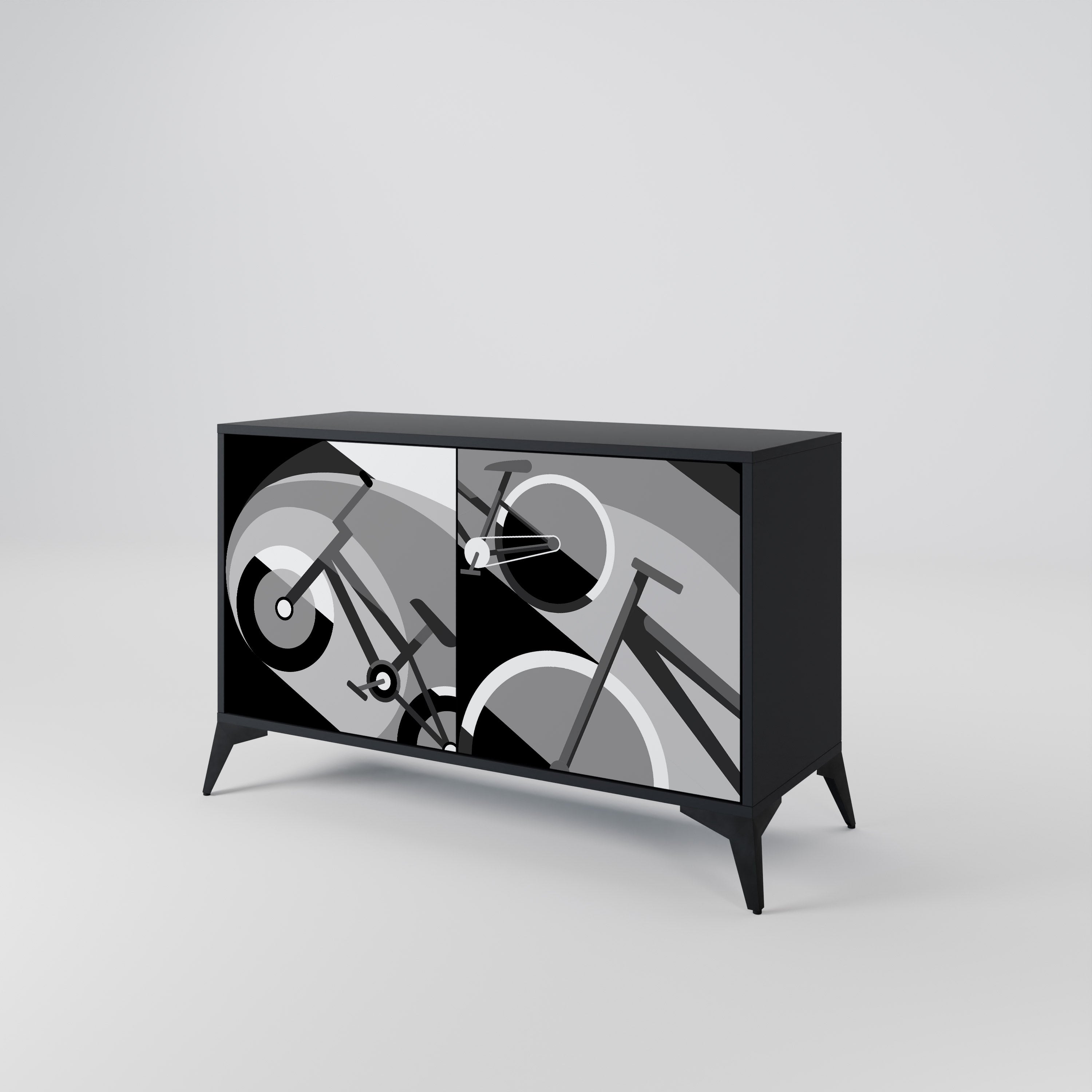 BIKE ENERGY 2-Door Sideboard in Black Finish