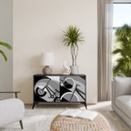 BIKE ENERGY 2-Door Sideboard in Black Finish