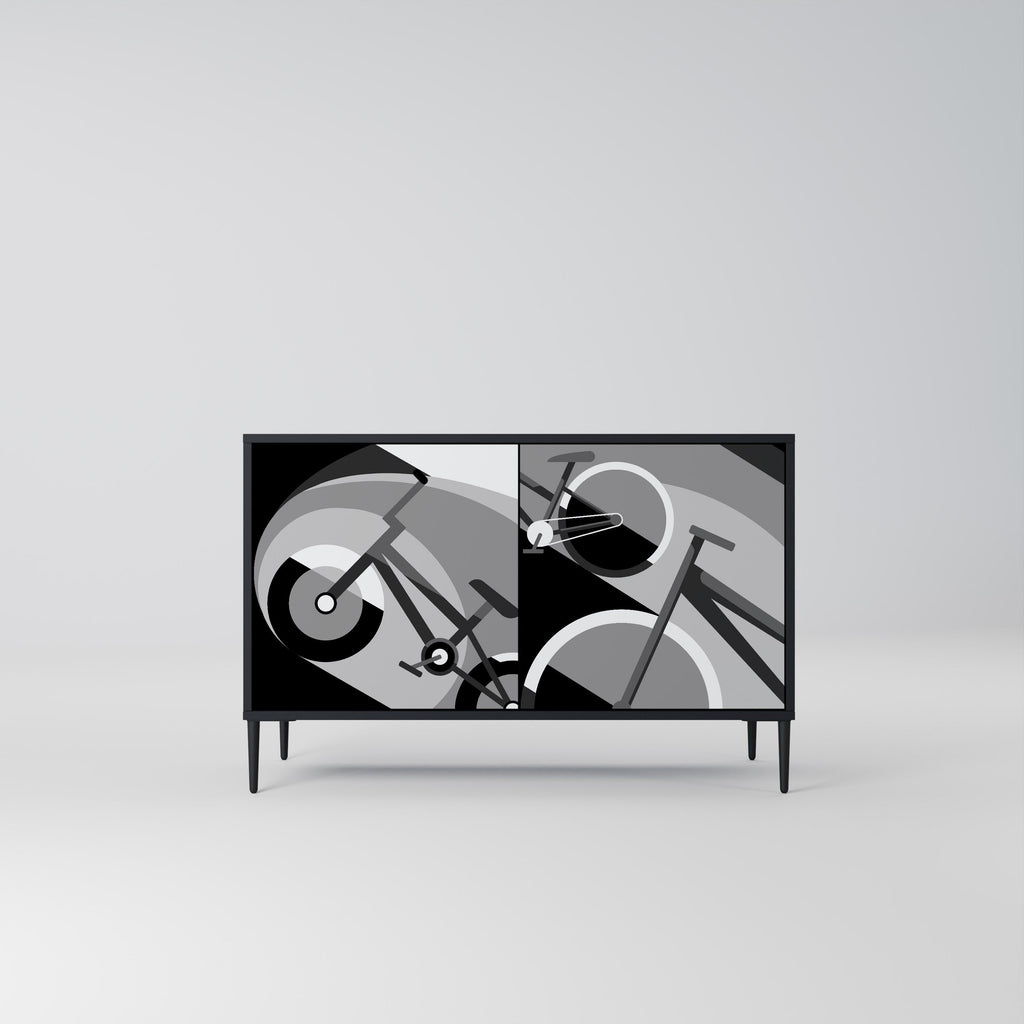 BIKE ENERGY 2-Door Sideboard in Black Finish