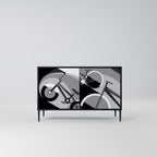 BIKE ENERGY 2-Door Sideboard in Black Finish
