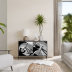 BIKE ENERGY 2-Door Sideboard in Black Finish