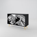 BIKE ENERGY 2-Door Sideboard in Black Finish