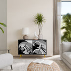 BIKE ENERGY 2-Door Sideboard in Black Finish