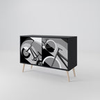 BIKE ENERGY 2-Door Sideboard in Black Finish