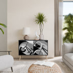 BIKE ENERGY 2-Door Sideboard in Black Finish