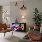 BIKE DREAMS Aparador de 2 Portas em Acabamento Preto