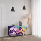 BIKE DREAMS Aparador de 2 Portas em Acabamento Preto