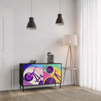 BIKE DREAMS Aparador de 2 Portas em Acabamento Preto