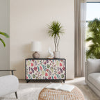 AUTUMN SUNDRIES Aparador de 2 Portas em Acabamento Preto