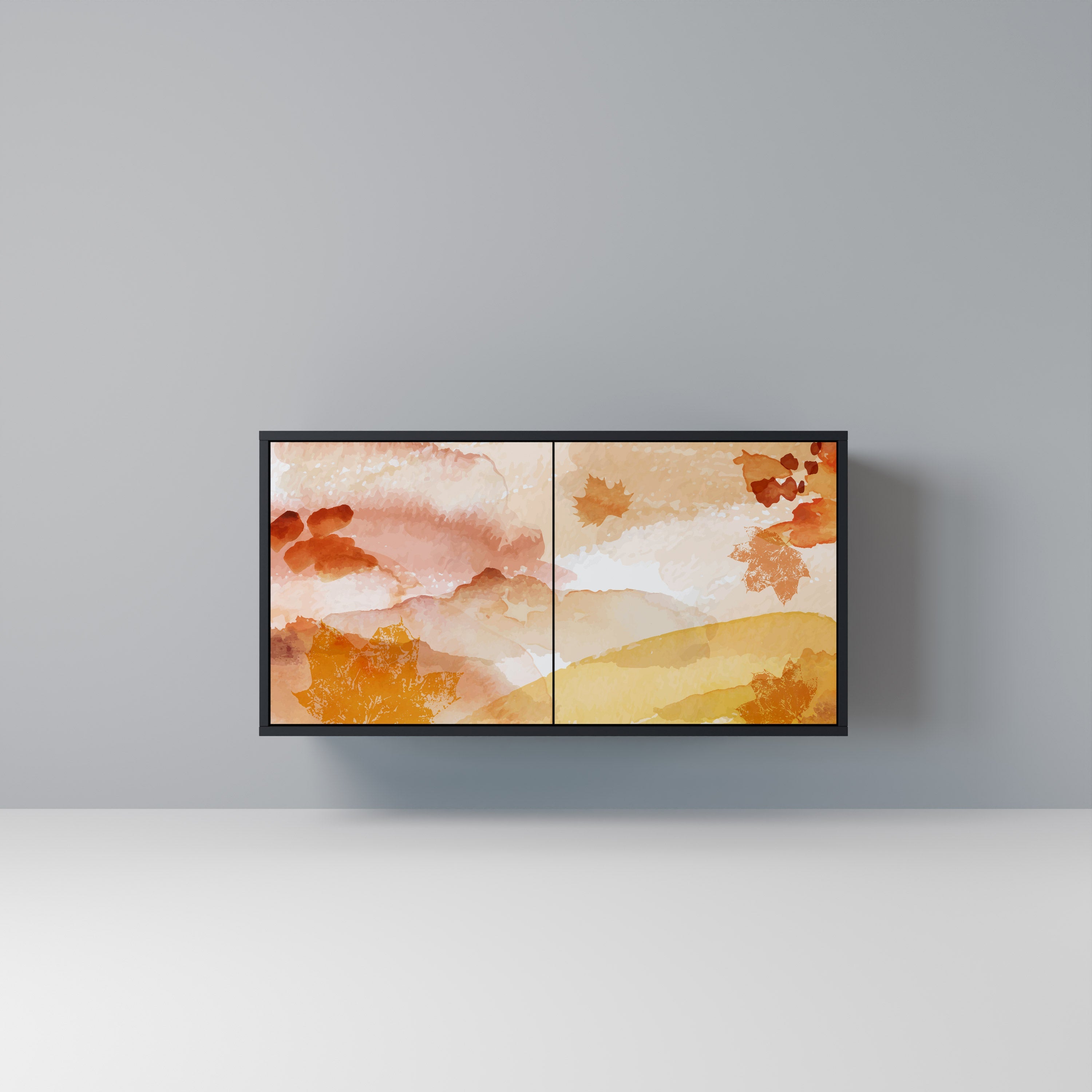 TRACES OF AUTUMN Aparador de 2 Portas em Acabamento Preto