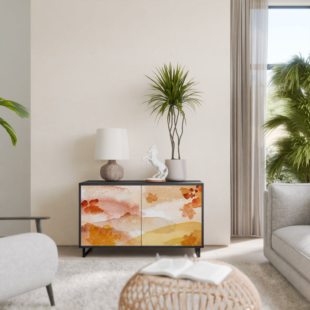 TRACES OF AUTUMN Aparador de 2 Portas em Acabamento Preto