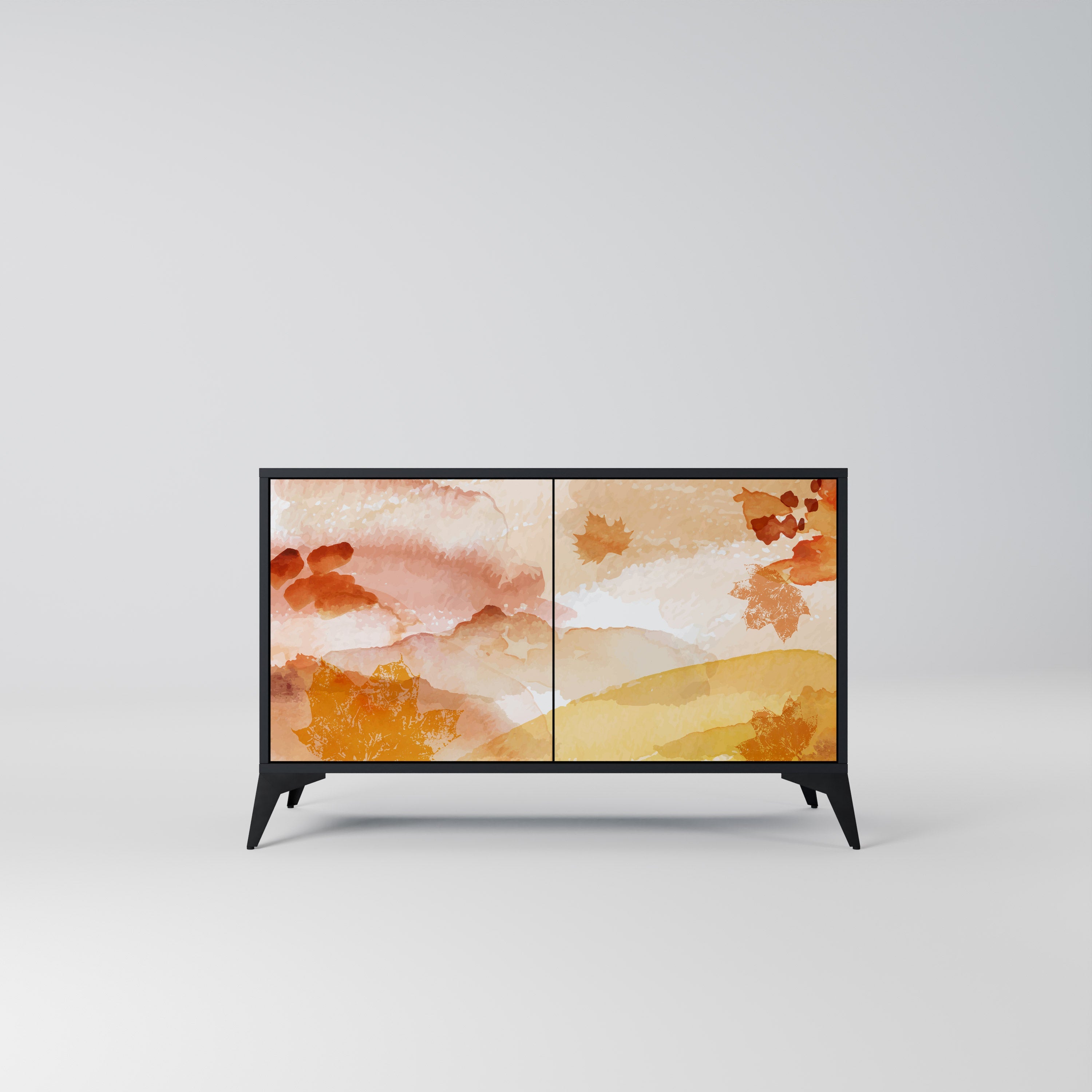 TRACES OF AUTUMN Aparador de 2 Portas em Acabamento Preto