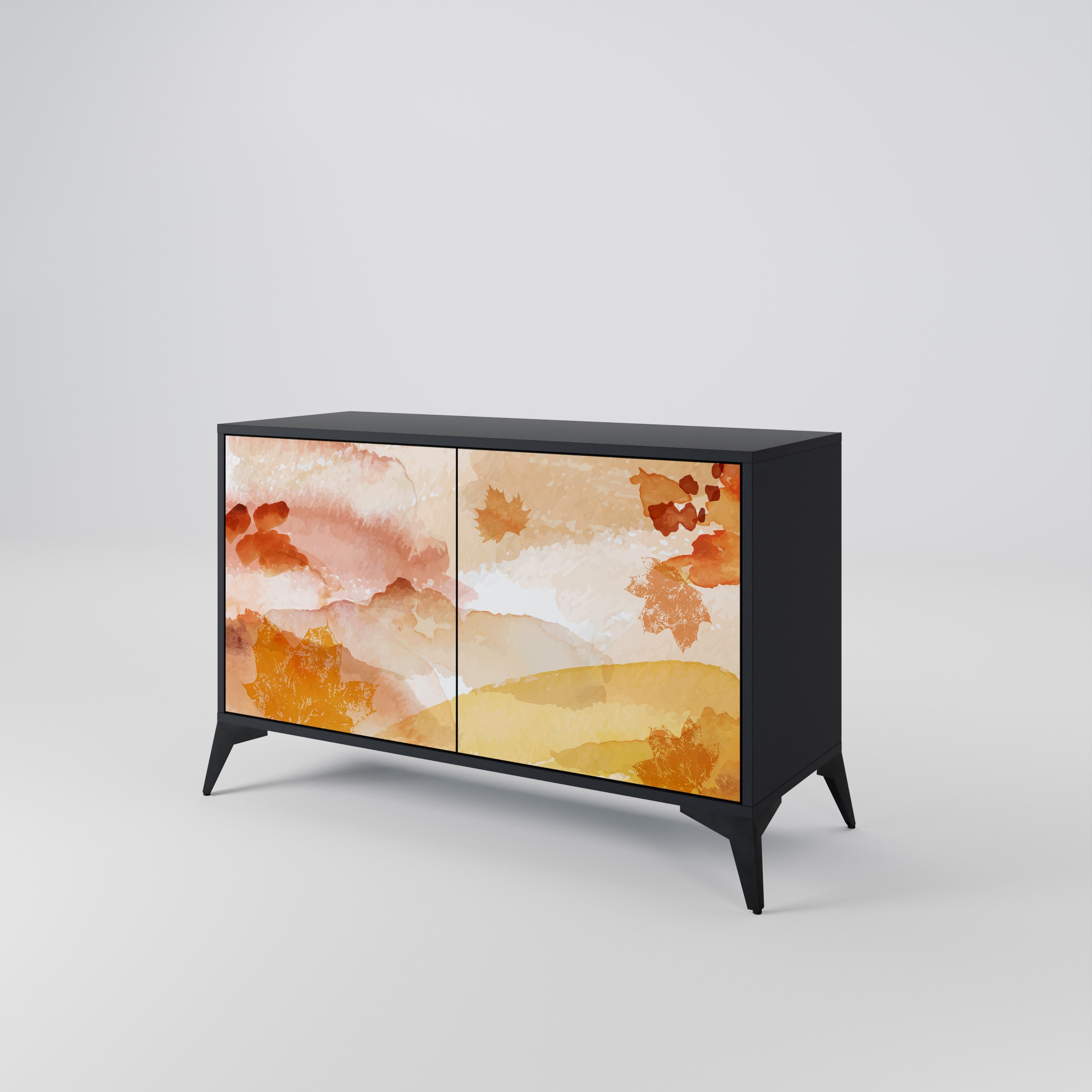 TRACES OF AUTUMN Aparador de 2 Portas em Acabamento Preto
