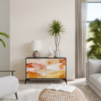 TRACES OF AUTUMN Aparador de 2 Portas em Acabamento Preto