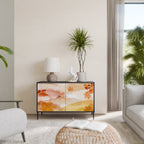 TRACES OF AUTUMN Aparador de 2 Portas em Acabamento Preto