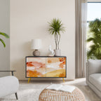 TRACES OF AUTUMN Aparador de 2 Portas em Acabamento Preto