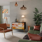 TRACES OF AUTUMN Aparador de 2 Portas em Acabamento Preto