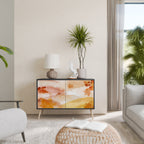 TRACES OF AUTUMN Aparador de 2 Portas em Acabamento Preto