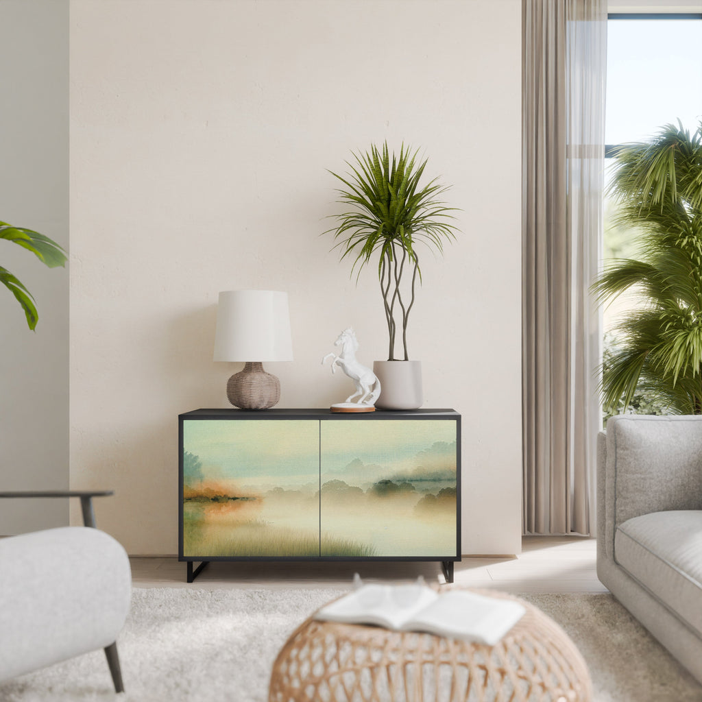 MORNING BY THE LAKE Aparador de 2 Portas em Acabamento Preto