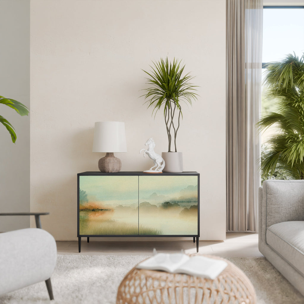 MORNING BY THE LAKE Aparador de 2 Portas em Acabamento Preto