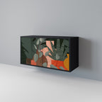 TROPICAL COMPOSITION 2-Door Sideboard in Black Finish