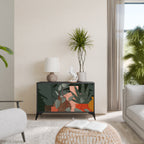 TROPICAL COMPOSITION 2-Door Sideboard in Black Finish