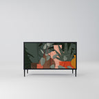 TROPICAL COMPOSITION 2-Door Sideboard in Black Finish