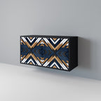 ARTFUL GEOMETRY 2-Door Sideboard in Black Finish