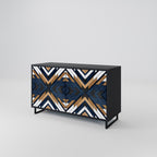ARTFUL GEOMETRY 2-Door Sideboard in Black Finish