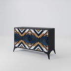 ARTFUL GEOMETRY 2-Door Sideboard in Black Finish