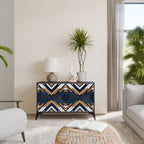 ARTFUL GEOMETRY 2-Door Sideboard in Black Finish