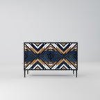 ARTFUL GEOMETRY 2-Door Sideboard in Black Finish