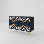 ARTFUL GEOMETRY 2-Door Sideboard in Black Finish