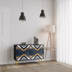 ARTFUL GEOMETRY 2-Door Sideboard in Black Finish