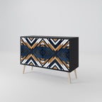 ARTFUL GEOMETRY 2-Door Sideboard in Black Finish