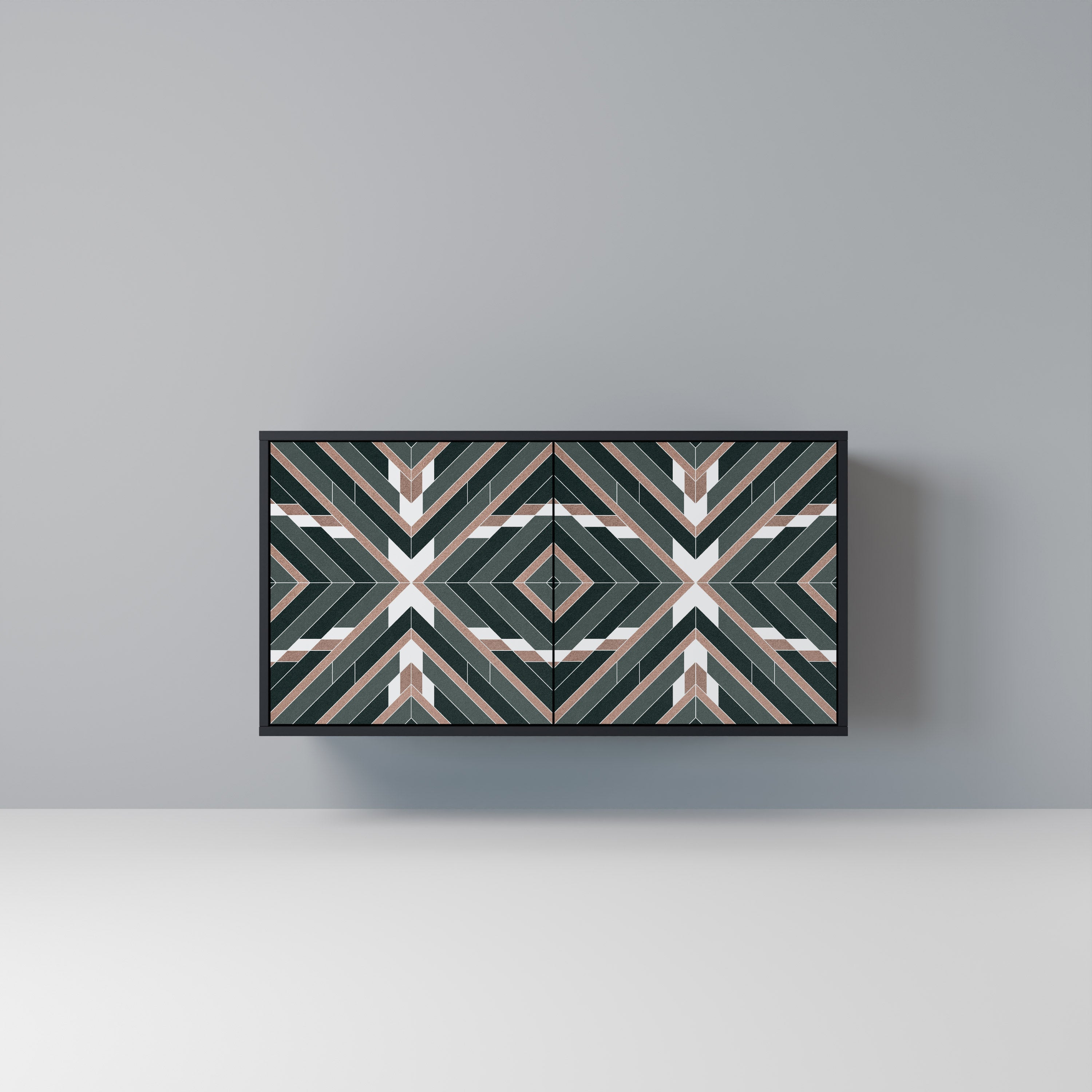 DIMENSION DELIGHTS Aparador de 2 Portas em Acabamento Preto