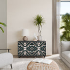 DIMENSION DELIGHTS Aparador de 2 Portas em Acabamento Preto