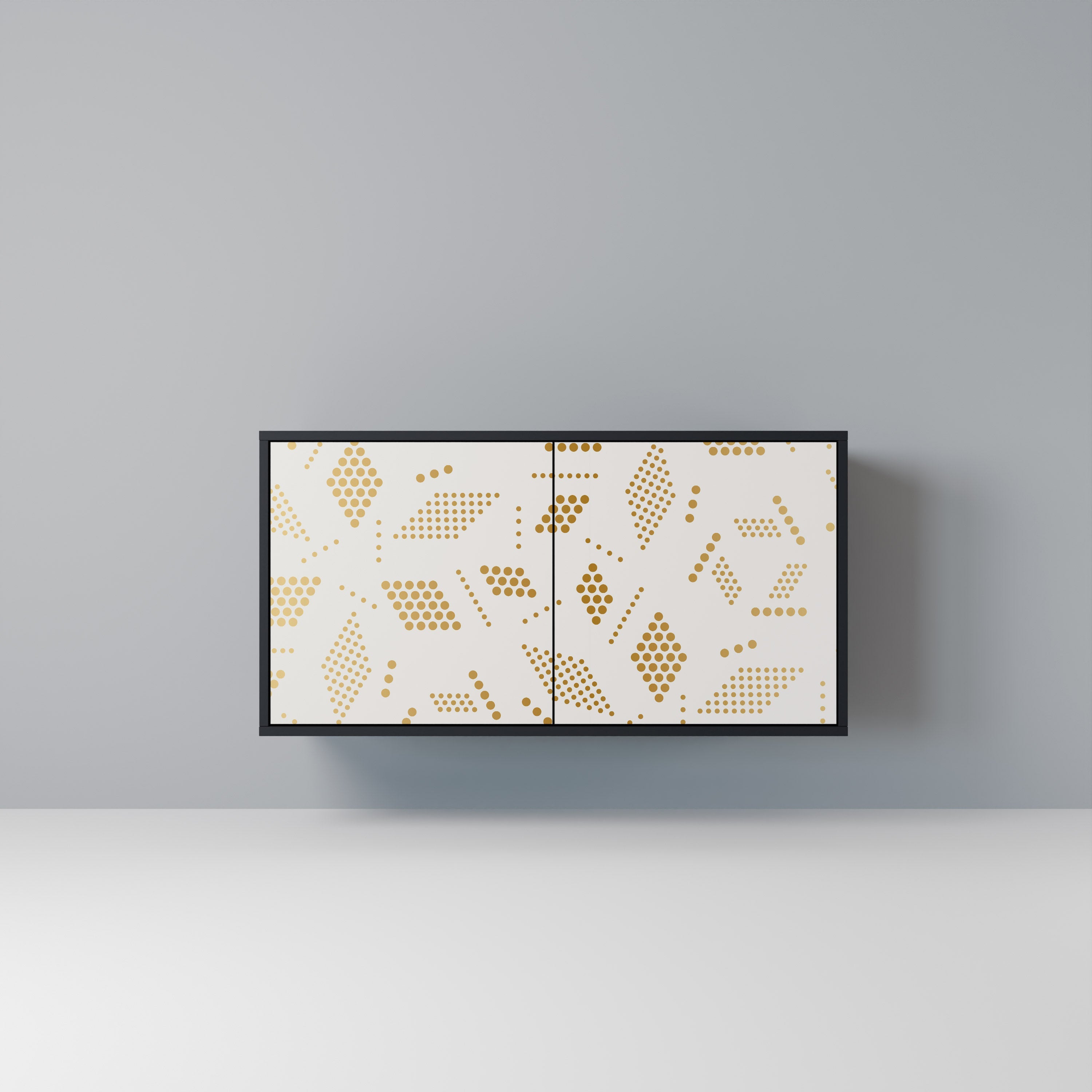 SPOTTED DAZE Aparador de 2 Portas em Acabamento Preto